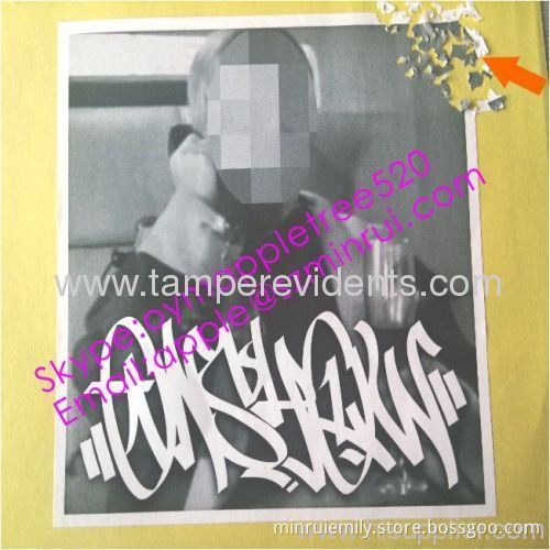 Custom Big Size Fragile Eggskin Labels,destructive Tamper Proof Sticker With Uv Inks,make Your Own Security Stickers 
